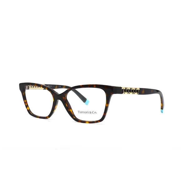 TIFFANY&CO TF2228 HAVANA GOLD EYEGLASSES FRAME - Picture 1 of 10